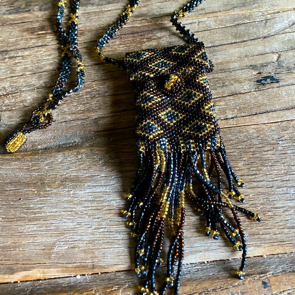 Beaded Pouch necklace
